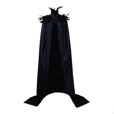 Halloween Cloak Devil Outfit Hooded Capes for Rave Christmas Cosplay Party Bride
