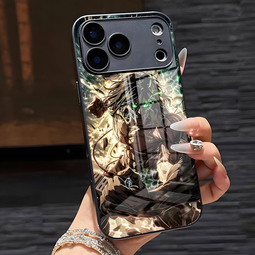 Attack On Titan Phone Case For IPhone 17 Pro Max 16 15 14 Pro Max 13 11 X Xs Xr 8 7Plus Glass Cover