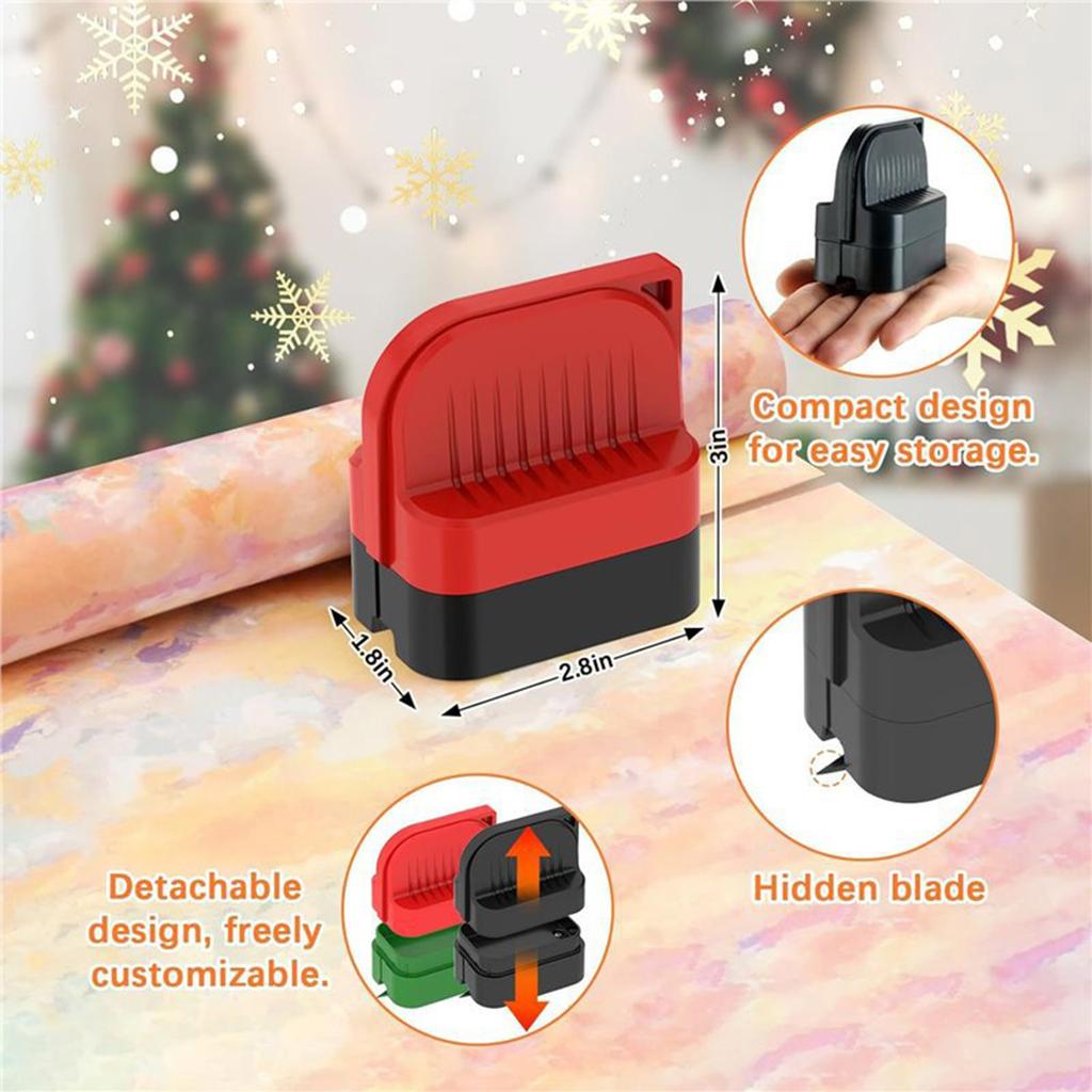 Wrapping Paper Cutter With Wheels Straight Line Gift Wrap Cutter For Birthday And Christmas, Fits Various Rolls And Papers