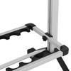 Titanium Alloy Fishing Rod Rack Stand 24 Slots Alloy Metallic Silver with Black Rack