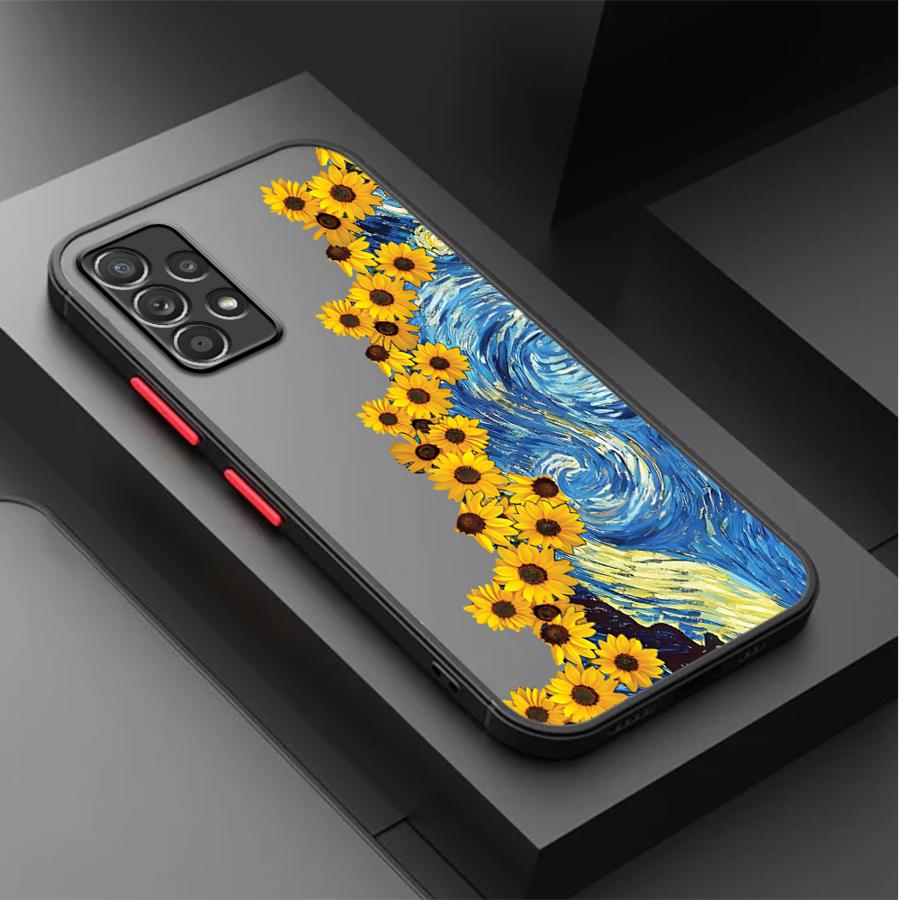 Van Gogh Sunflwer Case for Samsung Galaxy A56 A55 A17 A52 A52S A72 A73 A33 A54 A16 A15 A53 A34 A36 A14 A23 A35 Phone Cover