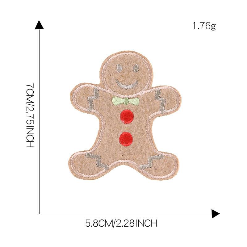 Embroidery Label Christmas Sequined Snowman Cloth Label Down Jacket Patch Sticker Decorative Decal Embroidery Cloth Sticker