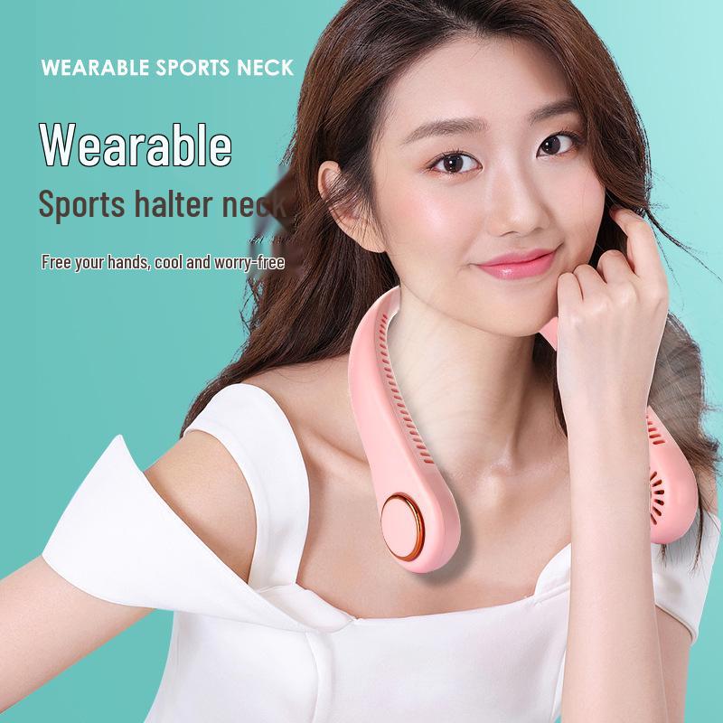 Leafless USB Neck Fan: High Power, Low Noise, Portable Turbine for Outdoor Cooling