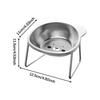 Raised Cat Bowl Stainless Steel Anti Slip Stable Tilted with Stand Dog Water Food Bowl for Indoor Cats Small Dogs Kitten Puppy