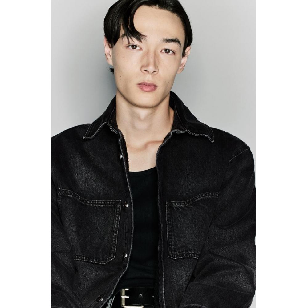 

H M Teddy Lined deniM oversHirt Regular Fit Black M