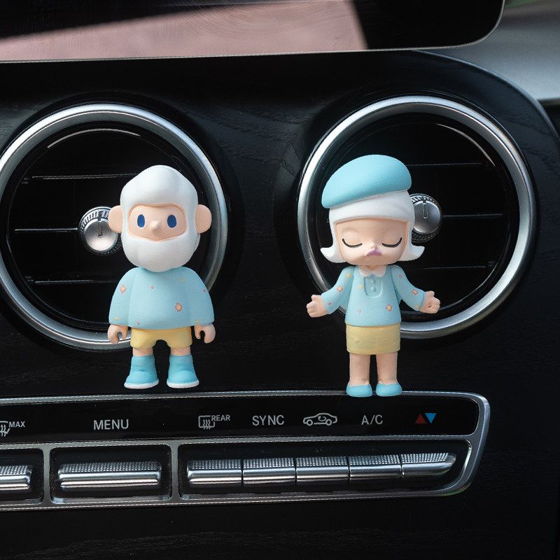 New Car Gift Car Perfume Fragrance Cute Cartoon Air Vent Decoration Car Aroma Diffuser Stone Car Interior Ornament Fragrance