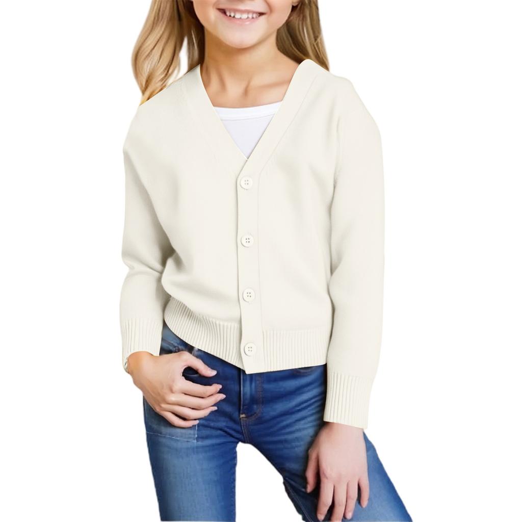 Children's Fashion Casual Round Neck Sweater Knitted Bottoming Top