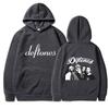 Deftones Hoodie Rote Rockband Merch Nu Metal Grunge Y2K Streetwear Unisex Langarm mit Bandfoto-Aufdruck