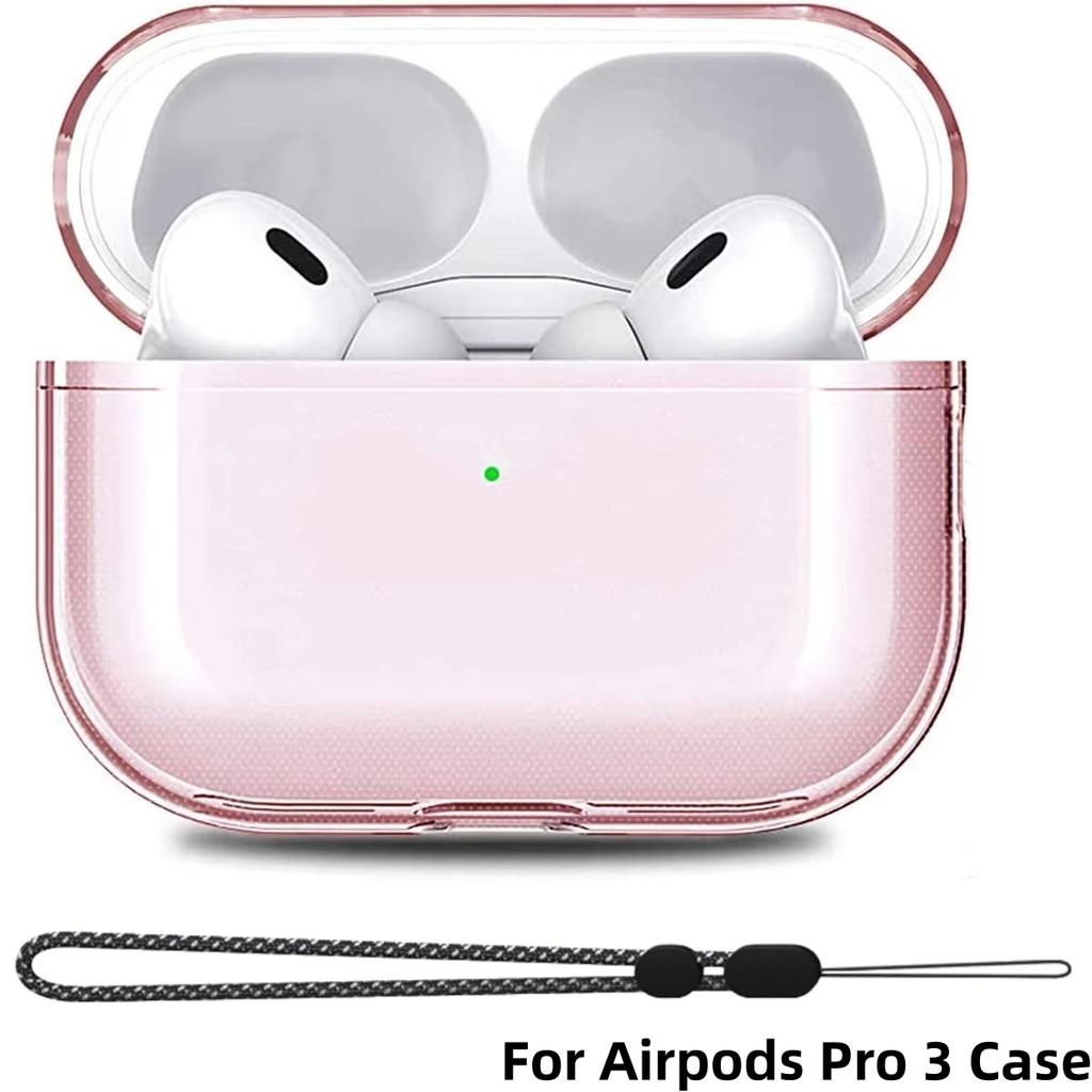 For AirPods Pro 3rd Generation Case 2025 Soft TPU with Ring Keychain &Cleaner Kit Accessories Protecitve Cover For AirPods Pro 3
