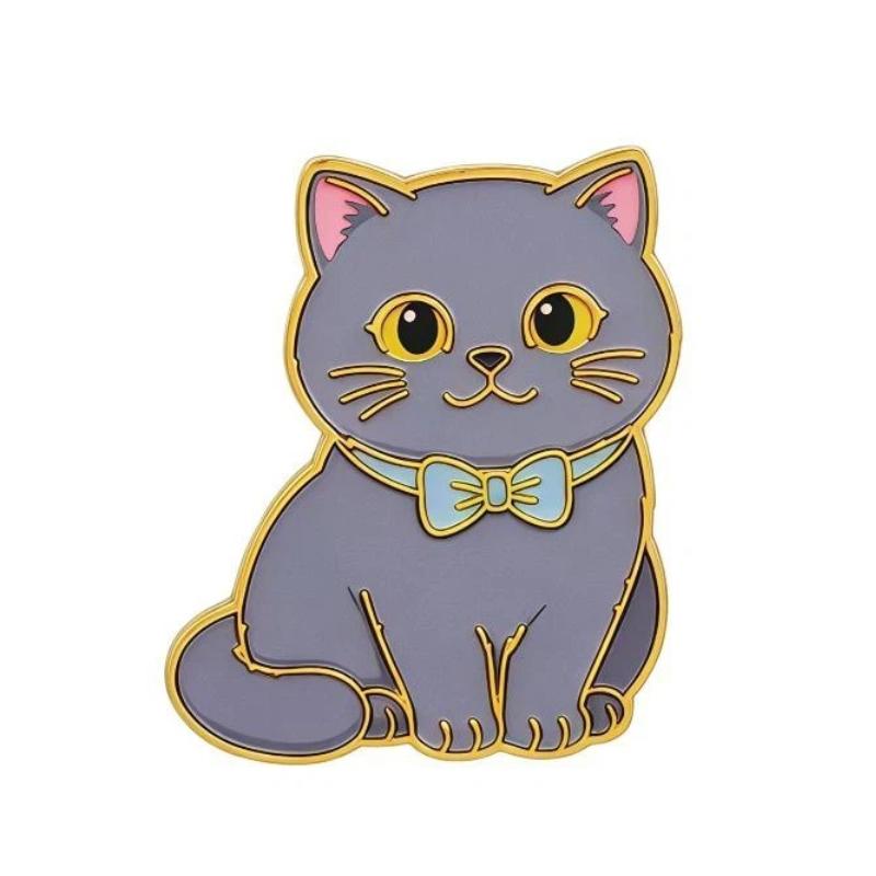 Collectible Cartoon Cat Enamel Pins Adorable Kawaii Lapel Badge for Backpack Clothing Birthday Gift for Cat Fans