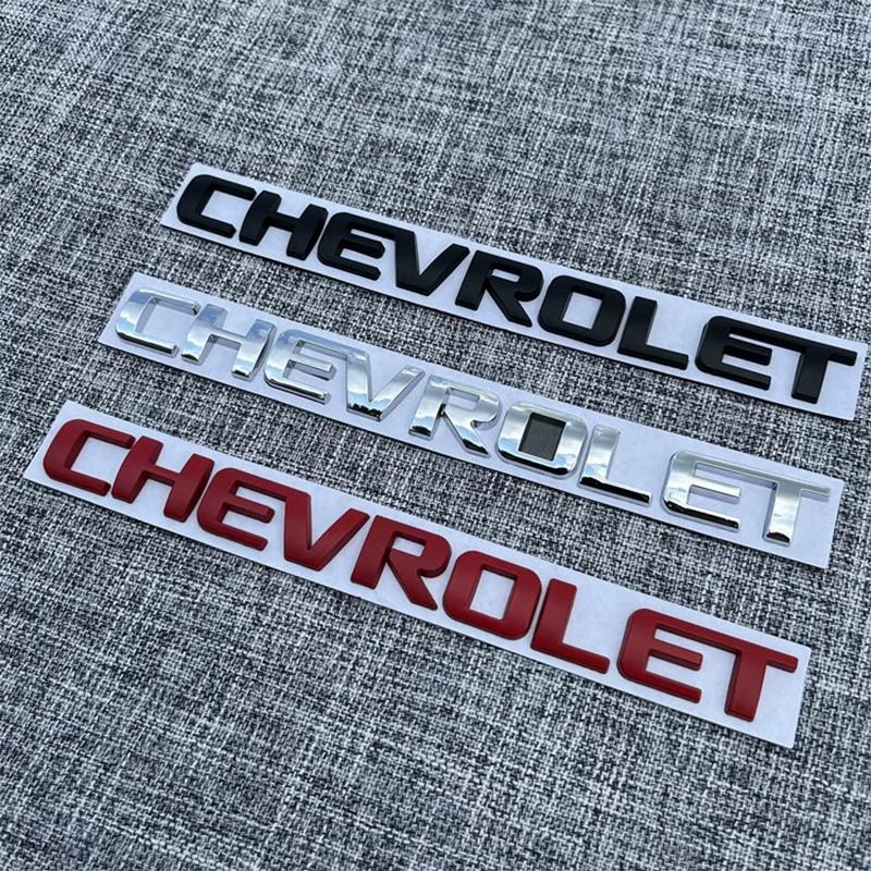 19.7x1.8cm 1Pcs 3D Chevrolet ABS Car Rear Letter Rear Bumper Tail Door Trunk Sticker Car Rear Emblem Sticker Styling Accessories