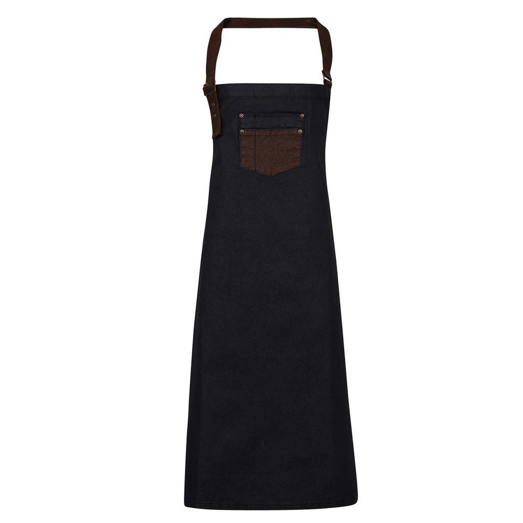 Premier Faux Leather Denim Bib Apron