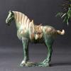 Tang Sancai Blue Glazed War Horse Home Decor Ancient Porcelain Unearthed In Imitation Museum Decoration Sculptures Figurines