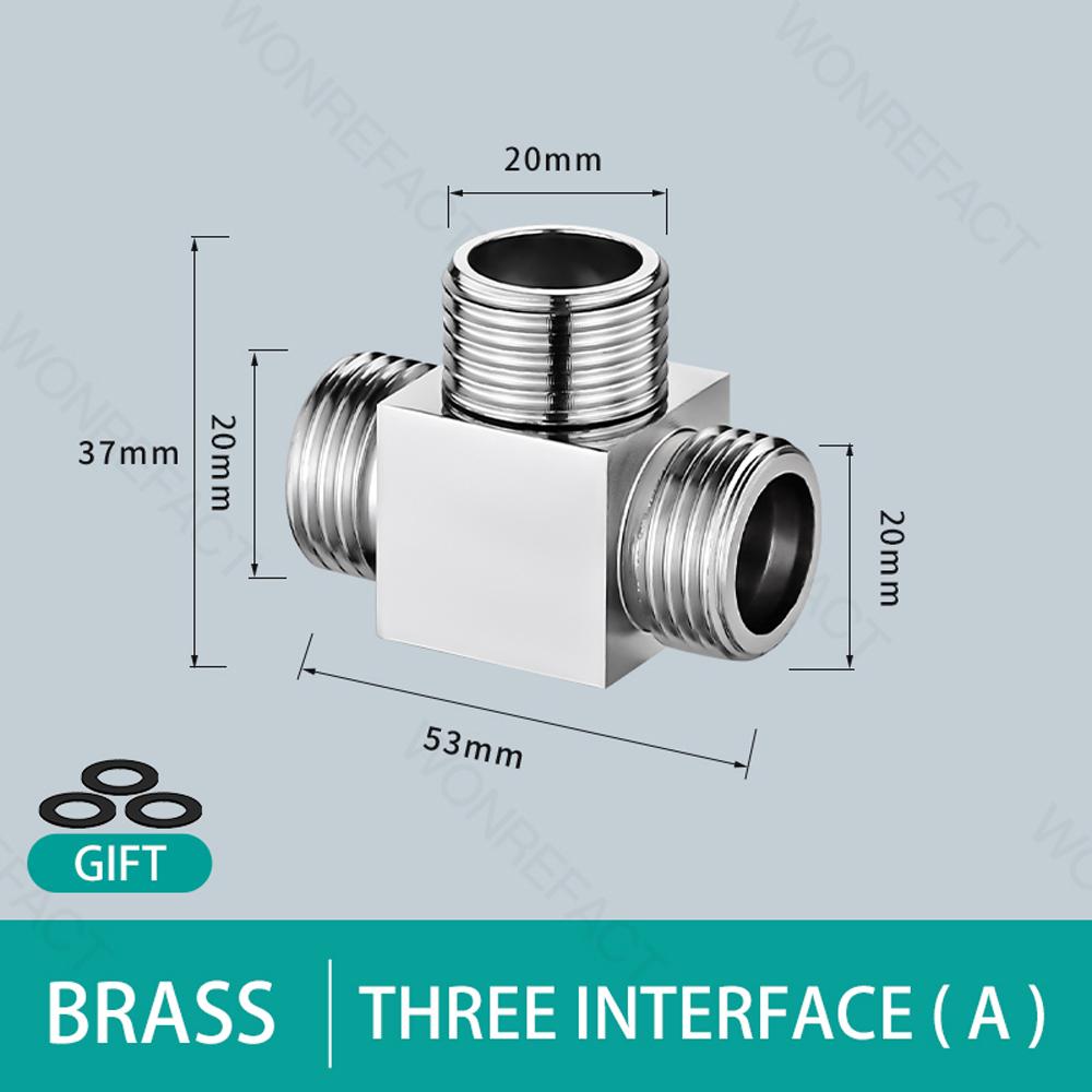 

Brass Garden Hose Distributor Valve Connector Shunt Adapter Faucet Connector Bathroom Washing Machine Faucet Accessories