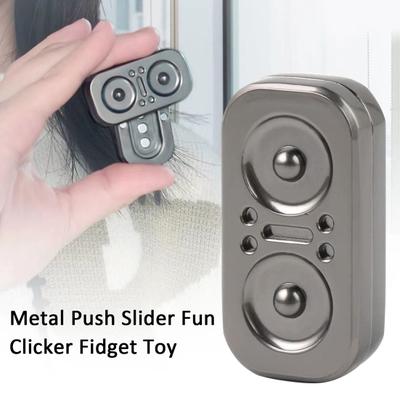 EDC Fidget Push Coins Pocket-sized Magnetic Cat Eyes Haptic Card Creative Relieve Stress Sensory Metal Push Slider Fun