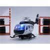 Elicottero Diecast 1/32 Polizia, Elicottero Comando Sicurezza Pubblica, Modello Aereo in Scala, Giocattoli per Bambini Regalo con Funzione a Retrocazione/voce/luce