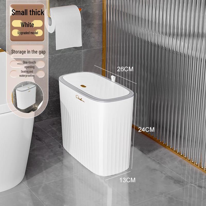 2024 Large Capacity Wall-Mounted Trash Can with Lid for Bathroom, Kitchen, and Living Room