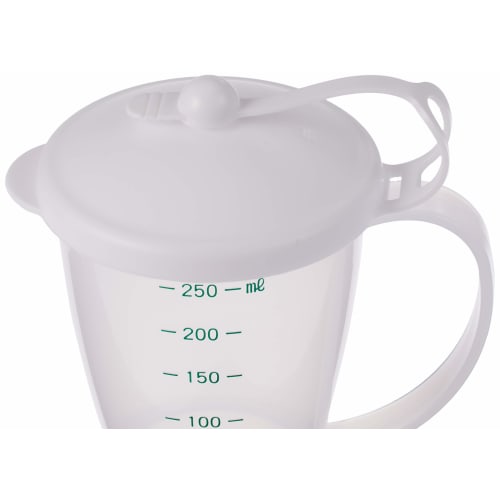 Komori Resin Cup, Stable, Non-Topple Cup with Straw, White, 300ml, Made in Japan, 8-4235-01