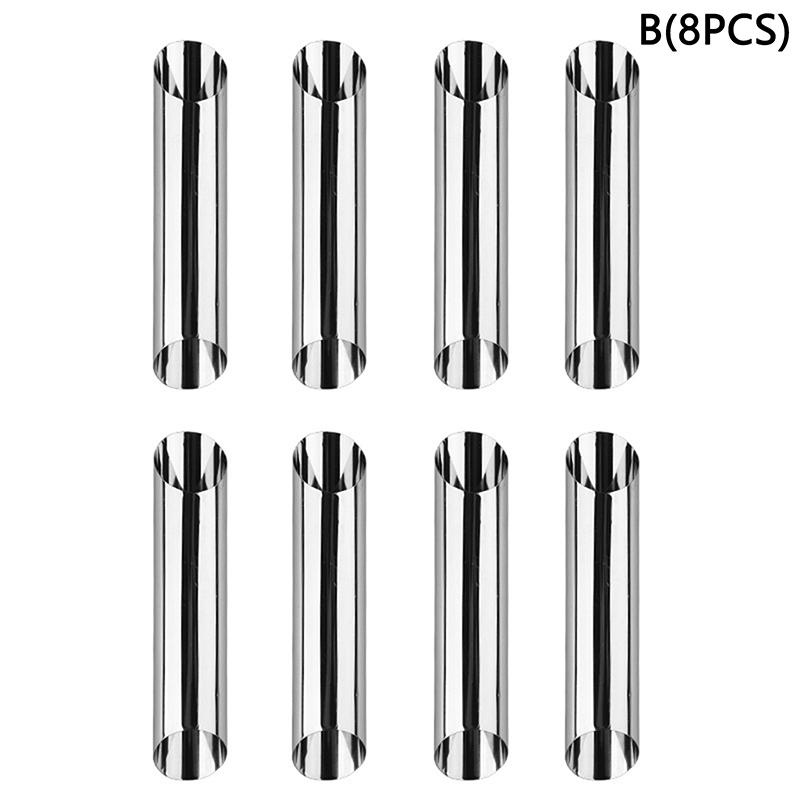 10Pcs Baking Cones Stainless Steel Spiral Croissant Tubes Cream Horn Bread Pastry Cake Mold Cookie Dessert Kitchen Baking Tool