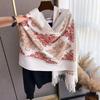 Winter Warm Cashmere Scarf For Women Embroidery Pashmina Blanket Thick Shawl Wrap Neckerchief Fashion Bufanda Echarpe Poncho
