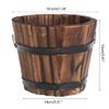 Carbonized Wood Plant Pots Flower Bucket for Garden Farmhouses Home Decorations
