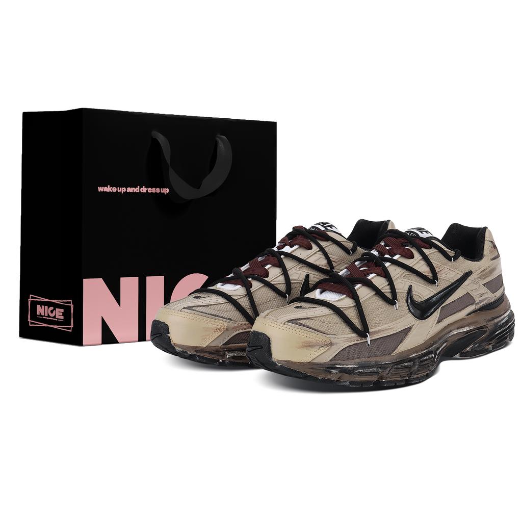 Nike Initiator Cushioning Breathable Low top Casual City Commuting Running Shoes Unisex Brown 394055-100(Team1830-S-BOX)
