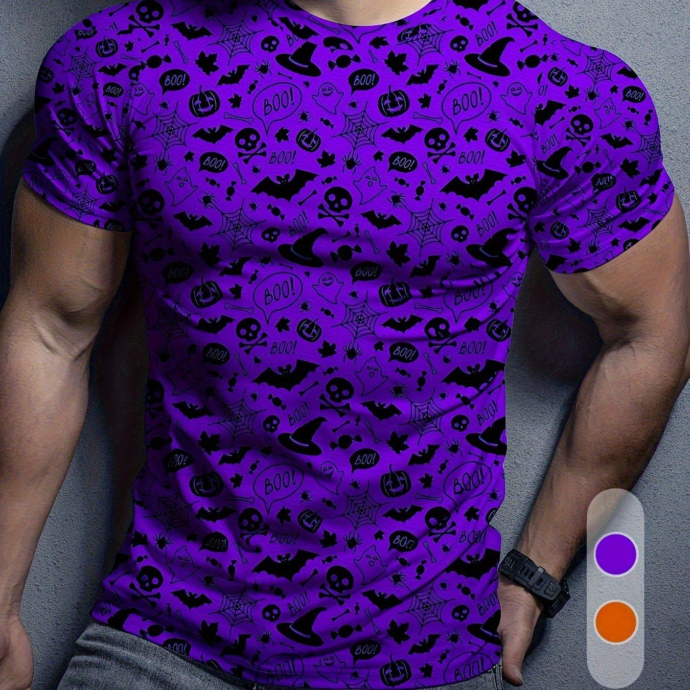 

Men S Halloween 3D Printed Compression T-Shirt - Stretchy, Breathable & Quick-Dry For Fitness, Running & Outdoor Activities - Perfect Gift 6XL