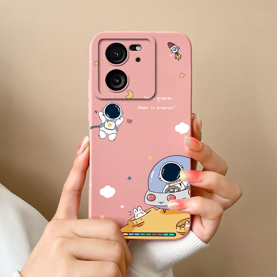 For Xiaomi 13T Pro Phone Case Cool Bear High Quality Liquid Silicone Full Coverage Anti Drop Funny Bumper For Xiaomi13T 13TPro