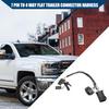 7 Pin to 4 Way Tailgate Light Flat Trailer Wiring Harness/Rear Tailgate Light Wiring Harness for Trailer/Durable Plastic / 1Pcs Black