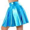 High Waist Flare Skirt Club Stage Costume Party Dancewear Shiny Ruffle Skirts for Women