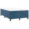 Cadre de lit avec matelas - Maison Exclusive - Velours bleu foncé - 120x200cm - 2 places