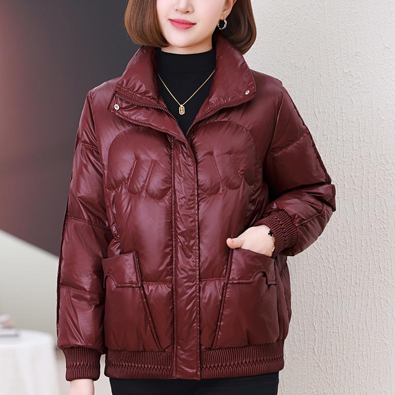 Women's Winter Stylish Stand-Up Collar Down Jacket - Petite Short, Warm, White Duck Down Coat