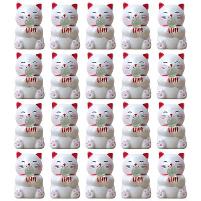 Gato da Sorte com Bola Conjunto de 20 Alcance Seus Objetivos - (Branco) - [Conjunto Comercial]