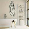 Modern Geometric Iron Wall Art Minimalist Woman Line Metal Decor for Home Bathroom Bedroom