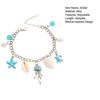 Ocean-Inspired Anklet Jellyfish Turtle Shell Anklet Alloy Waterproof Starfish Charms Adjustable Length Elegant Beach Accessory