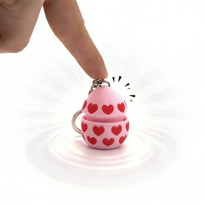 Cute Cartoon Easter Egg Button Decompression Key Pendant Creative Rabbit Model Toy Backpack Pendant Accessories Easter Gift