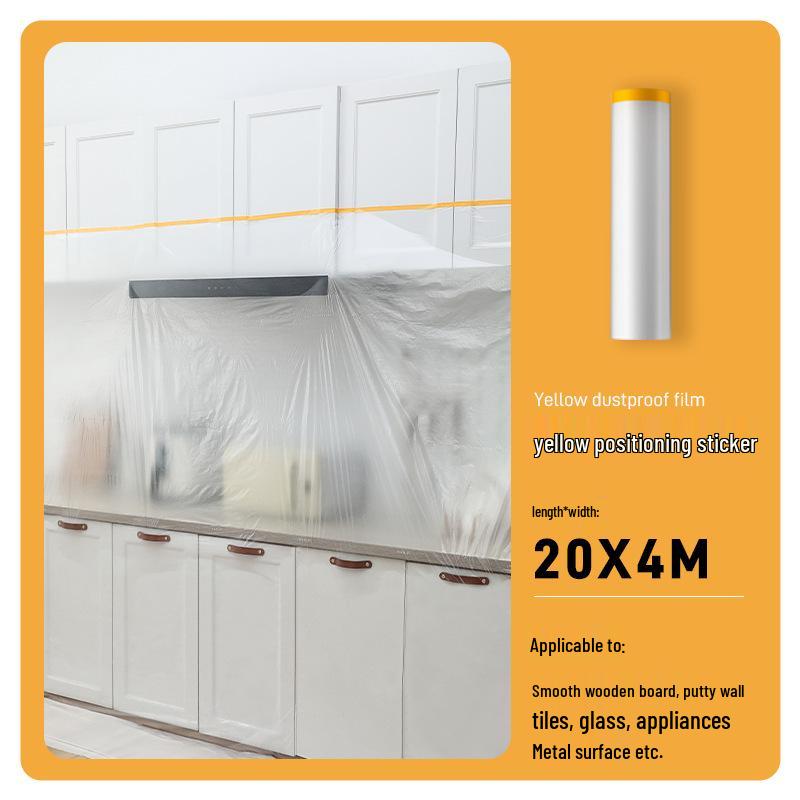 Dustproof Transparent Cover for Furniture Protection - Disposable Plastic Film