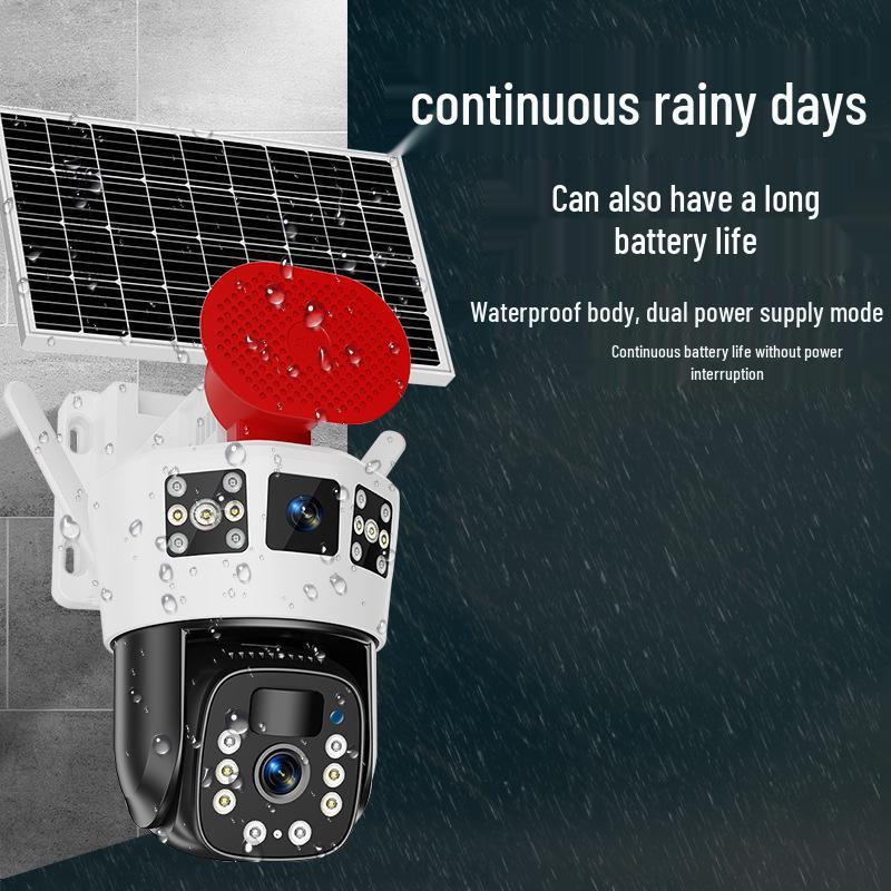360° HD Solar-Powered Outdoor Camera with Night Vision and Remote Mobile Monitoring