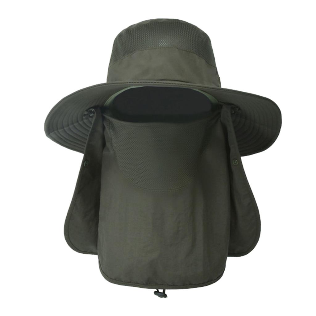 Sombrero de pesca con protección UV para hombres y mujeres, protección solar de verano al aire libre, sombrero de ala ancha impermeable