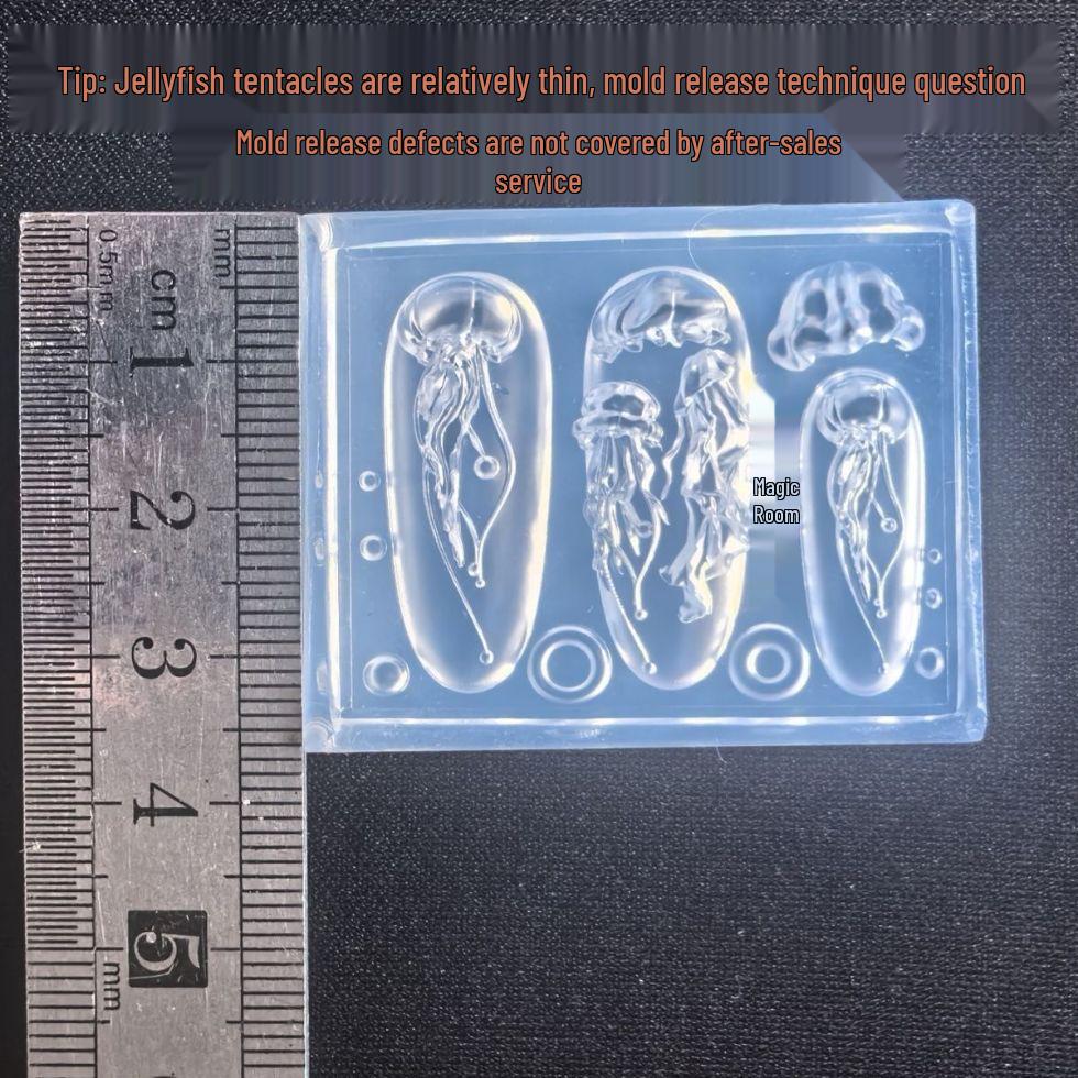 3D Ocean Series Jellyfish Nail Art Silicone Mold