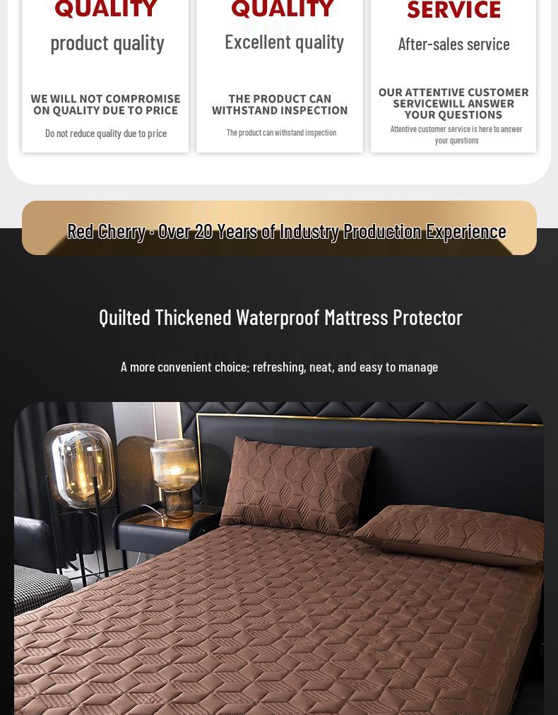 Gesteppter wasserdichter Spannbettlaken Matratzenschoner