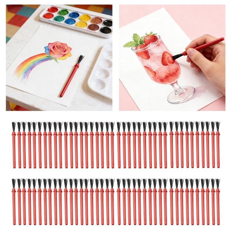 Pack Of 100 Multicolor Kids Friendly Sketch Pen Painting Brush Perfect Gift For Budding Artists And Craft Enthusiasts