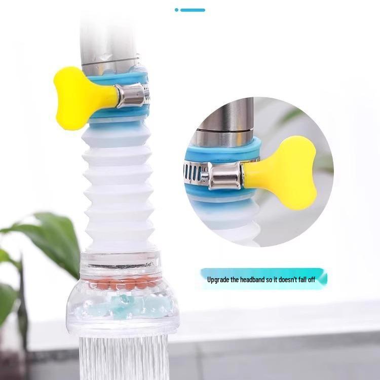 Rotatable Water-Saving Kitchen Faucet Sprayer & Splash Guard Filter
