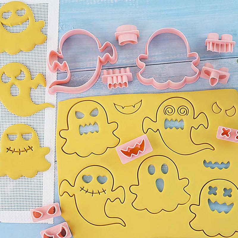 Cookie Cutters Mold Halloween Cookie Molds Kit Ghost Pattern Design Cookie Cutter For Chocolate Cake Fillings Cake Decorations