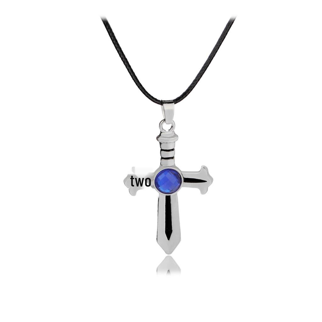 INS Creative Cross Gemstone Alloy Pendant Necklace - Fashion Accessories