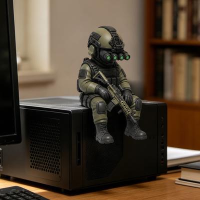 Tactical Sniper Mini Figurine Exquisite Craftsmanship Realistic Soldier Decorate for Household Adults Men Indoors Bedroom Use