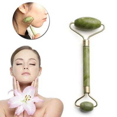 Grüner Jade Massageroller Gesichtsmassagegerät Gesichtsentspannung Grün Glatte Jade Handlich Dekoration