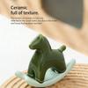 Creative Ceramic Rocking Horse Figurine Exquisited Design Animal Decoration Adds Charm To Any Room