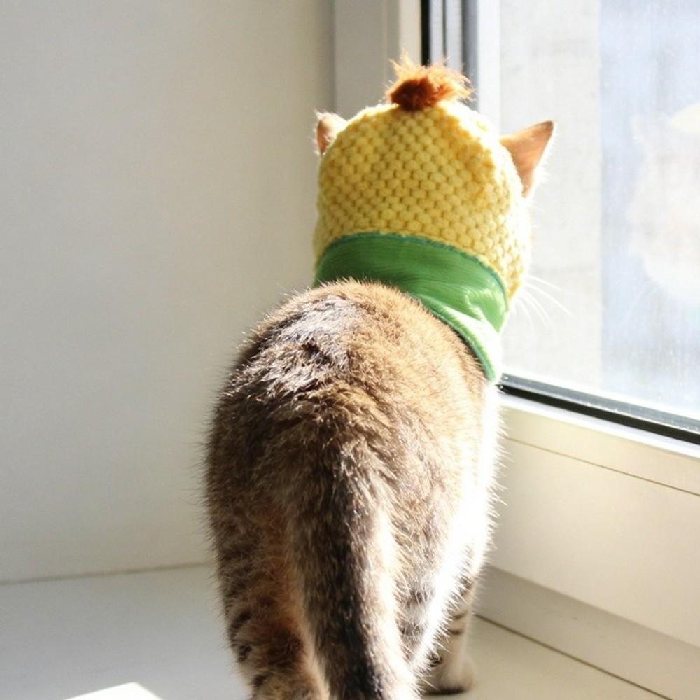 Pet Costume Warm Pet Corn Hat Cute Comfort Cat Head Cover Soft Funny Pet Headgear Training