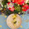 220 Pieces Gold Wedding Table Confetti, Paper Mr and Mrs Gold Diamond Ring Circle Dots Diamond Glitter Confetti for Marriage Ceremony Anniversary